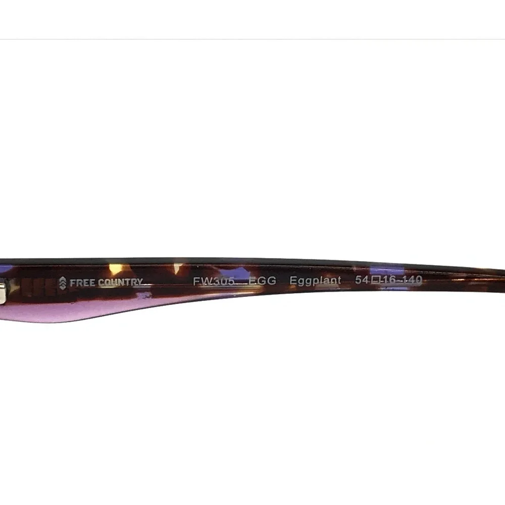Free Country Eyeglasses Frames FW305 EGG Eggplant Cat Eye Full Rim 54-16-140